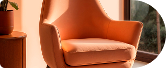 Poltrona Laráz em ambiente decorado