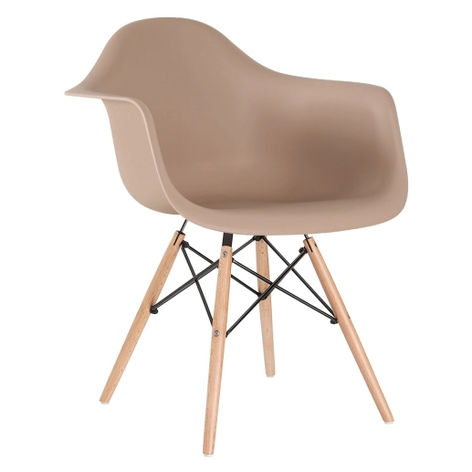 Kit 4 Cadeiras de jantar Charles Eames Eiffel DAW em Polipropileno - Marrom café Produto Kit 4 Cadeiras de jantar Charles Eames Eiffel DAW em Polipropileno - Marrom café