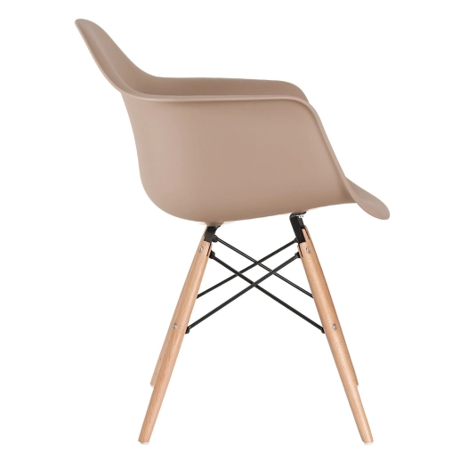 Kit 4 Cadeiras de jantar Charles Eames Eiffel DAW em Polipropileno - Marrom café Produto Kit 4 Cadeiras de jantar Charles Eames Eiffel DAW em Polipropileno - Marrom café