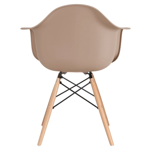 Kit 4 Cadeiras de jantar Charles Eames Eiffel DAW em Polipropileno - Marrom café Produto Kit 4 Cadeiras de jantar Charles Eames Eiffel DAW em Polipropileno - Marrom café