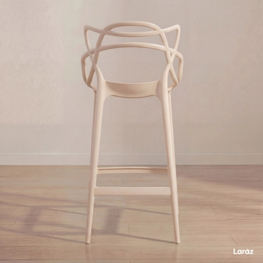 Banqueta alta para bancada Master Allegra em Polipropileno 78 cm - Creme Produto Banqueta alta para bancada Master Allegra em Polipropileno 78 cm - Creme
