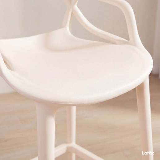 Banqueta alta para bancada Master Allegra em Polipropileno 78 cm - Creme Produto Banqueta alta para bancada Master Allegra em Polipropileno 78 cm - Creme