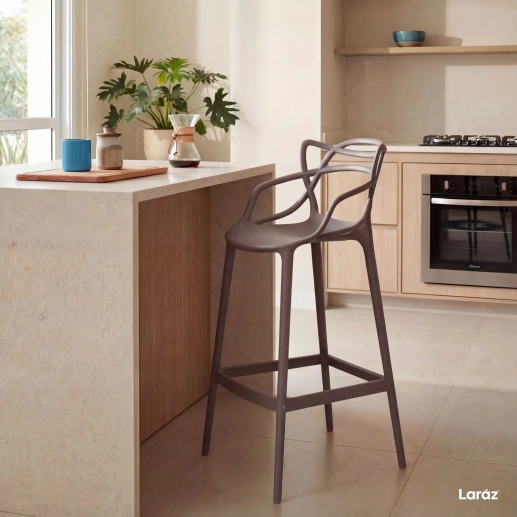 Produto Banqueta alta para bancada Master Allegra em Polipropileno 76 cm - Fendi