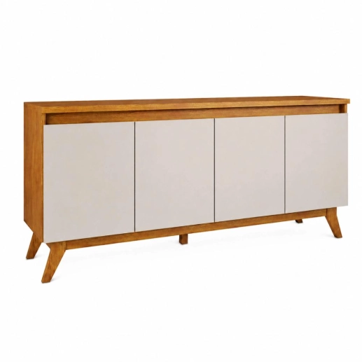 Buffet Aparador Nantes Laráz 4 Portas Off White para Sala de Jantar e Estar Produto Buffet Aparador Nantes Laráz 4 Portas Off White para Sala de Jantar e Estar