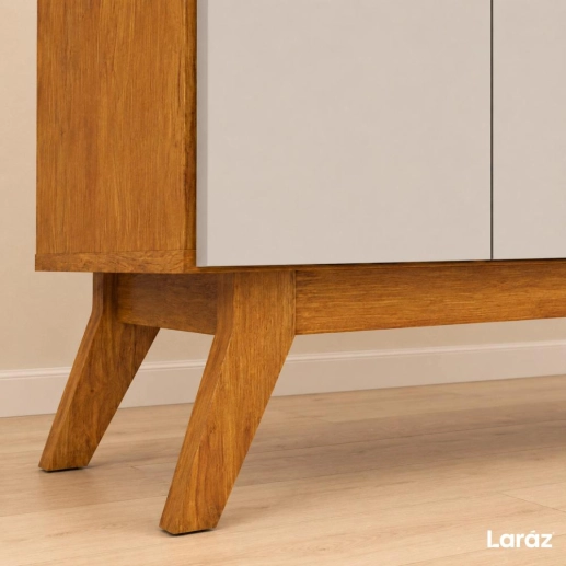Buffet Aparador Nantes Laráz 4 Portas Off White para Sala de Jantar e Estar Produto Buffet Aparador Nantes Laráz 4 Portas Off White para Sala de Jantar e Estar
