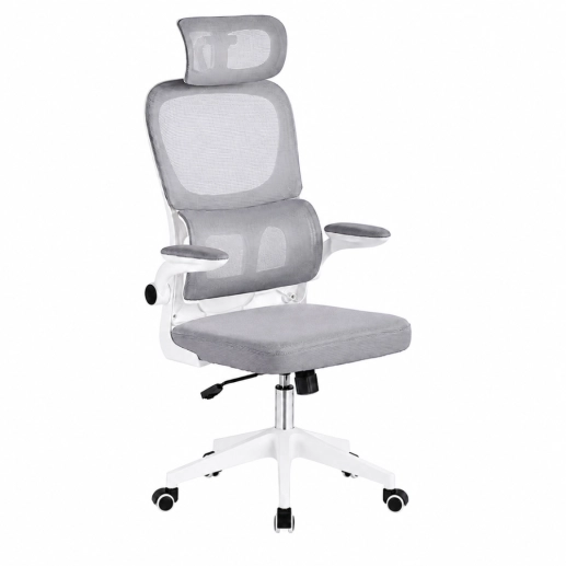 Cadeira de Escritório Presidente Genebra Mesh Ergonômica - Branco Produto Cadeira de Escritório Presidente Genebra Mesh Ergonômica - Branco