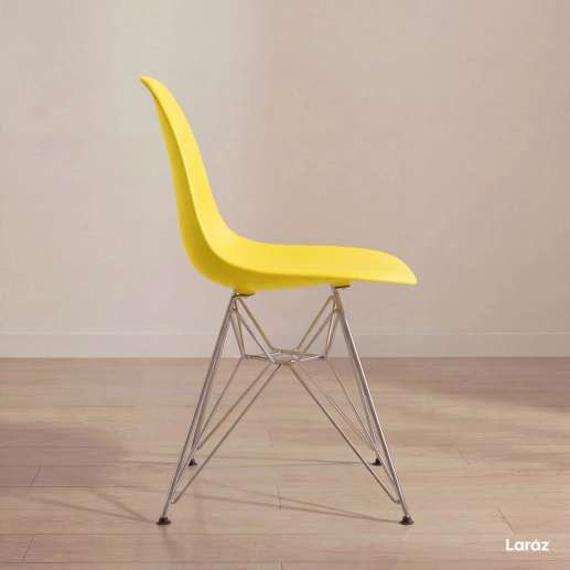 Produto Cadeira de jantar Charles Eames Eiffel DKR em Polipropileno - Amarelo