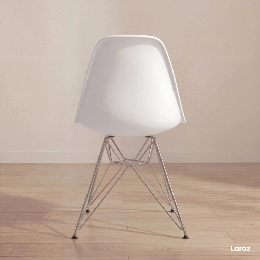Cadeira de jantar Charles Eames Eiffel DKR em Polipropileno - Branco Produto Cadeira de jantar Charles Eames Eiffel DKR em Polipropileno - Branco