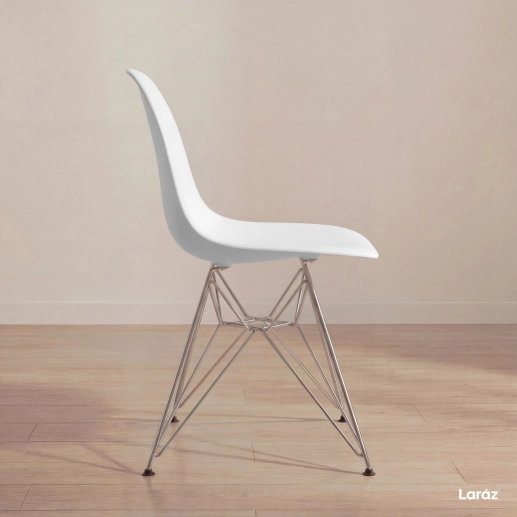 Produto Cadeira de jantar Charles Eames Eiffel DKR em Polipropileno - Cinza claro