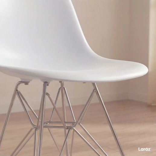 Produto Cadeira de jantar Charles Eames Eiffel DKR em Polipropileno - Cinza claro