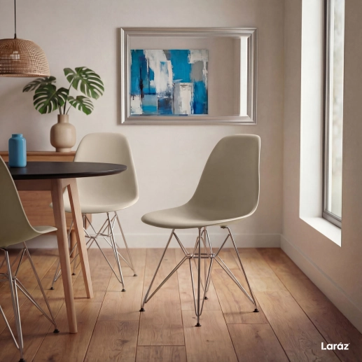 Produto Cadeira de jantar Charles Eames Eiffel DKR em Polipropileno - Nude
