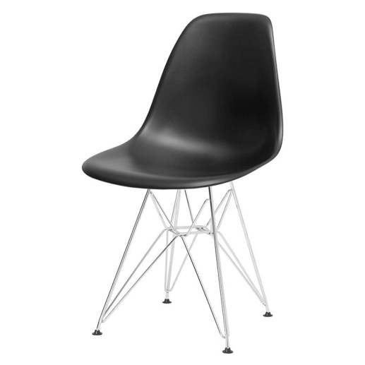 Produto Cadeira de jantar Charles Eames Eiffel DKR em Polipropileno - Preto