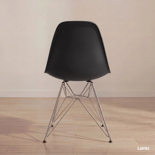 Produto Cadeira de jantar Charles Eames Eiffel DKR em Polipropileno - Preto