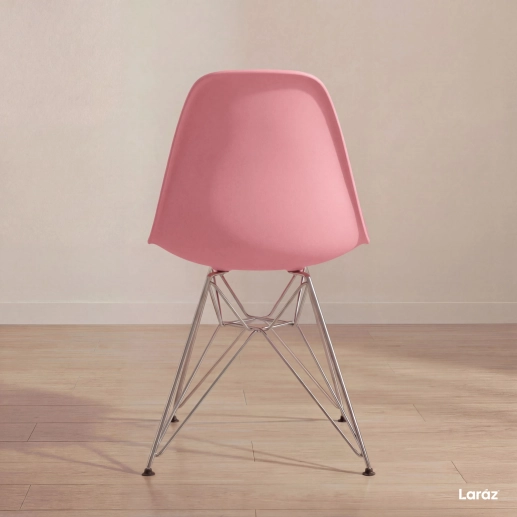 Produto Cadeira de jantar Charles Eames Eiffel DKR em Polipropileno - Rosa claro