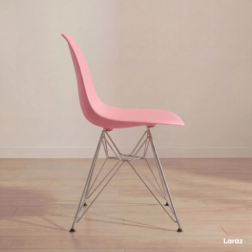 Produto Cadeira de jantar Charles Eames Eiffel DKR em Polipropileno - Rosa claro