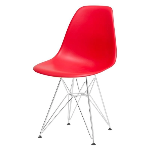 Produto Cadeira de jantar Charles Eames Eiffel DKR em Polipropileno - Vermelho