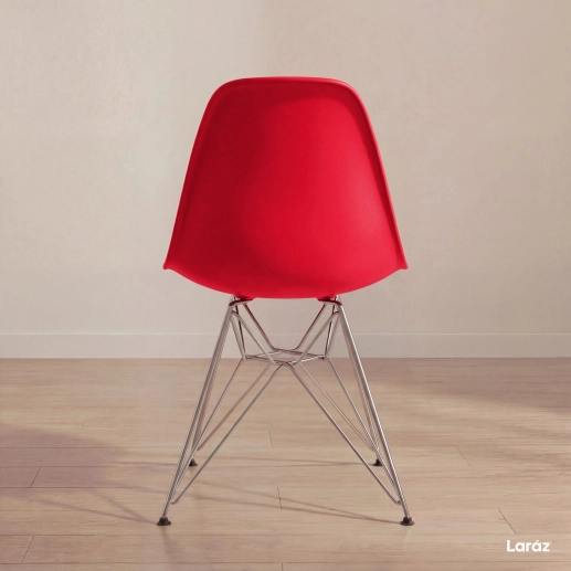 Produto Cadeira de jantar Charles Eames Eiffel DKR em Polipropileno - Vermelho
