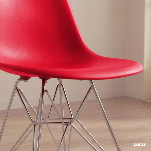 Produto Cadeira de jantar Charles Eames Eiffel DKR em Polipropileno - Vermelho