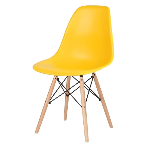 Cadeira de jantar Charles Eames Eiffel DSW em Polipropileno - Amarelo Produto Cadeira de jantar Charles Eames Eiffel DSW em Polipropileno - Amarelo