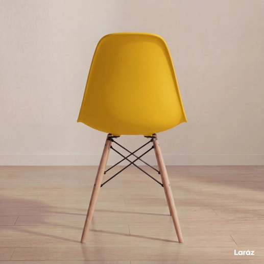 Cadeira de jantar Charles Eames Eiffel DSW em Polipropileno - Amarelo Produto Cadeira de jantar Charles Eames Eiffel DSW em Polipropileno - Amarelo