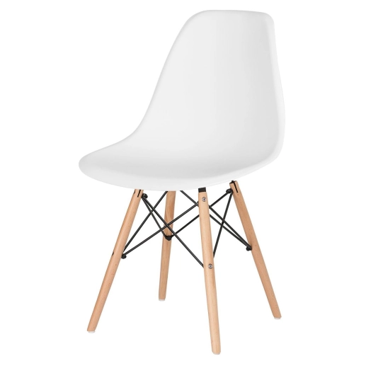 Produto Cadeira de jantar Charles Eames Eiffel DSW em Polipropileno - Branco