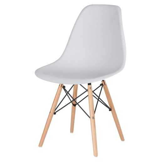 Cadeira de jantar Charles Eames Eiffel DSW em Polipropileno - Cinza claro Produto Cadeira de jantar Charles Eames Eiffel DSW em Polipropileno - Cinza claro