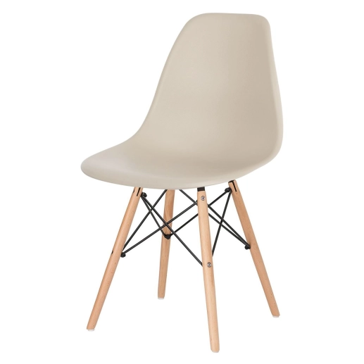Cadeira de jantar Charles Eames Eiffel DSW em Polipropileno - Nude Produto Cadeira de jantar Charles Eames Eiffel DSW em Polipropileno - Nude