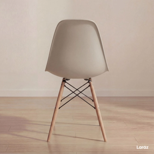 Cadeira de jantar Charles Eames Eiffel DSW em Polipropileno - Nude Produto Cadeira de jantar Charles Eames Eiffel DSW em Polipropileno - Nude