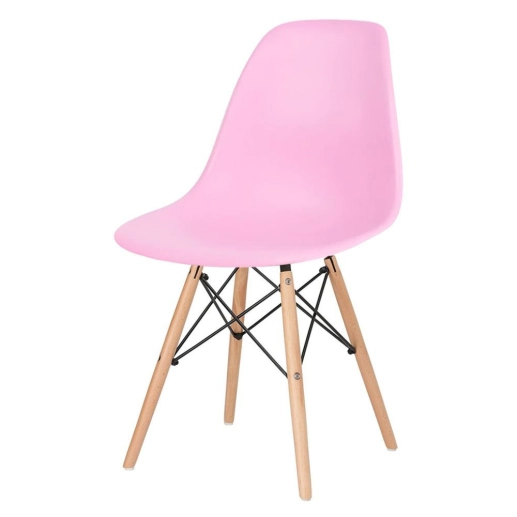 Produto Cadeira de jantar Charles Eames Eiffel DSW em Polipropileno - Rosa claro
