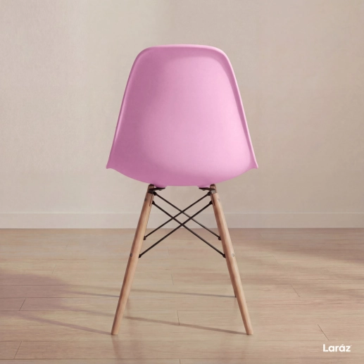 Produto Cadeira de jantar Charles Eames Eiffel DSW em Polipropileno - Rosa claro
