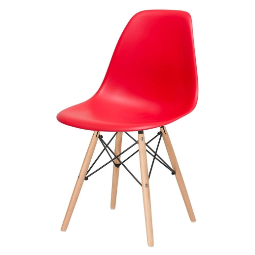 Produto Cadeira de jantar Charles Eames Eiffel DSW em Polipropileno - Vermelho
