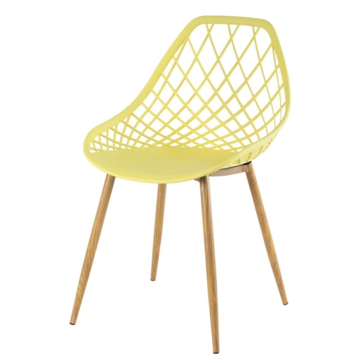 Produto Cadeira de jantar Clarice Cloe com design contemporâneo - Amarelo