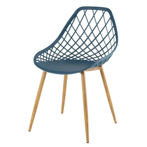 Produto Cadeira de jantar Clarice Cloe com design contemporâneo - Azul petróleo