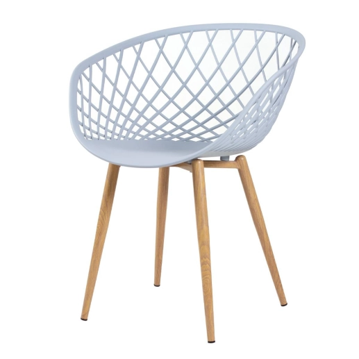 Produto Cadeira de jantar Clarice Nest com design moderno e anatômico - Cinza