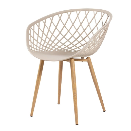 Produto Cadeira de jantar Clarice Nest com design moderno e anatômico - Nude