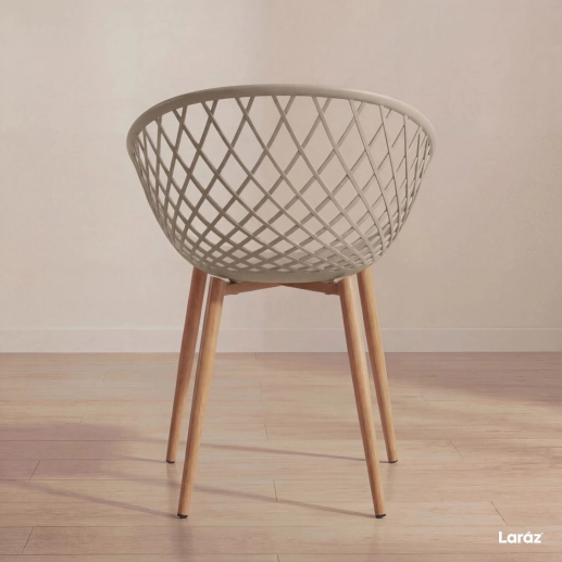 Produto Cadeira de jantar Clarice Nest com design moderno e anatômico - Nude