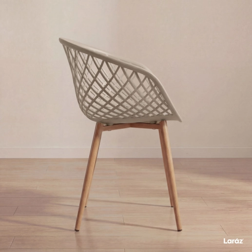 Produto Cadeira de jantar Clarice Nest com design moderno e anatômico - Nude