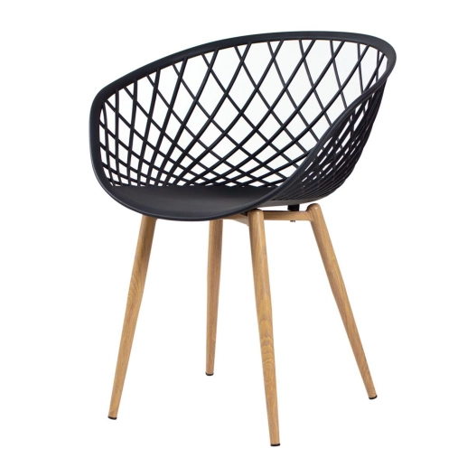 Produto Cadeira de jantar Clarice Nest com design moderno e anatômico - Preto