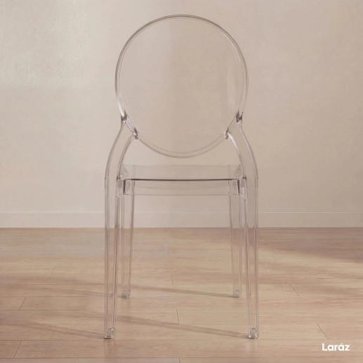 Produto Cadeira de jantar Elizabeth Ghost em Policarbonato Transparente - Incolor