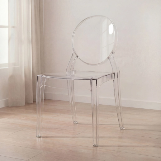 Produto Cadeira de jantar Elizabeth Ghost em Policarbonato Transparente - Incolor