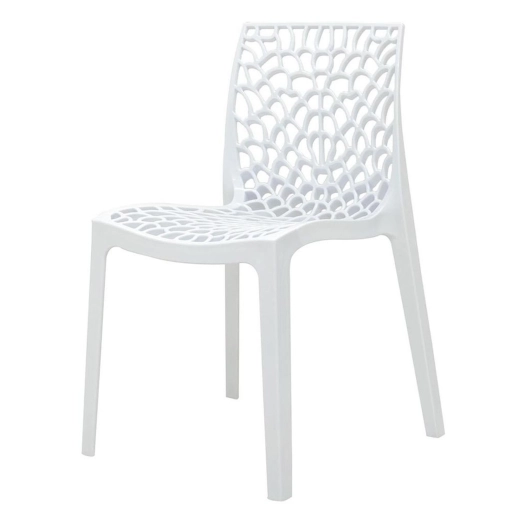 Produto Cadeira de jantar Gruvyer com design contemporâneo e anatômico - Branco