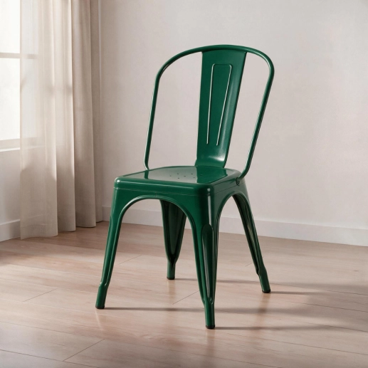 Produto Cadeira de jantar Iron Tolix com design industrial - Verde Escuro