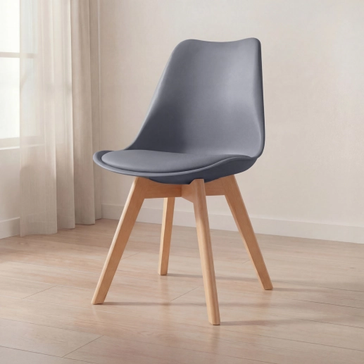 Produto Cadeira de jantar Leda com assento estofado e design moderno - Fendi