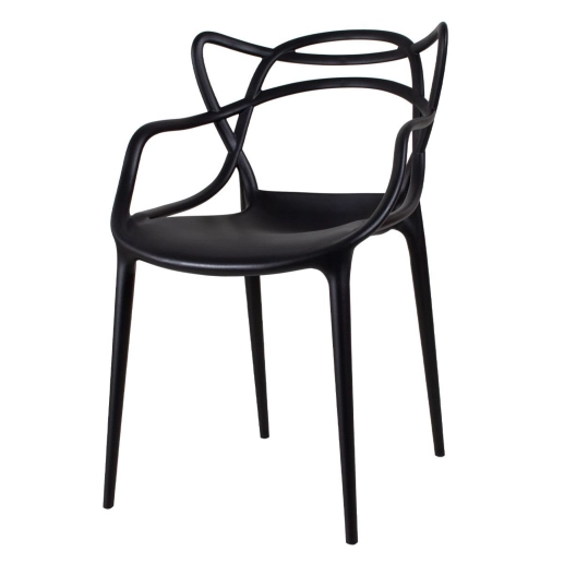 Produto Cadeira de jantar Master Allegra Design Moderno em Polipropileno - Preto