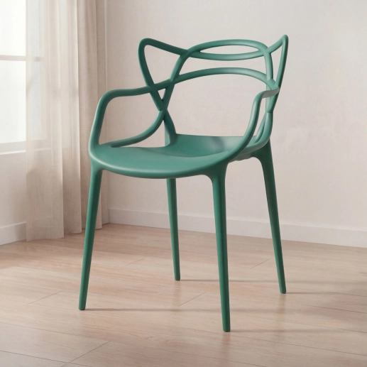 Produto Cadeira de jantar Master Allegra Design Moderno em Polipropileno - Verde escuro