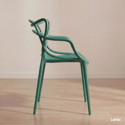 Produto Cadeira de jantar Master Allegra Design Moderno em Polipropileno - Verde escuro