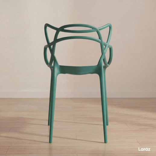 Produto Cadeira de jantar Master Allegra Design Moderno em Polipropileno - Verde escuro