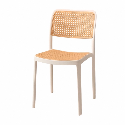 Produto Cadeira de jantar Maya com design moderno e assento confortável - Branco