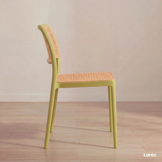 Cadeira de jantar Maya com design moderno e assento confortável - Verde Produto Cadeira de jantar Maya com design moderno e assento confortável - Verde