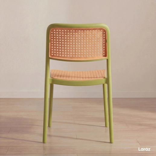 Cadeira de jantar Maya com design moderno e assento confortável - Verde Produto Cadeira de jantar Maya com design moderno e assento confortável - Verde